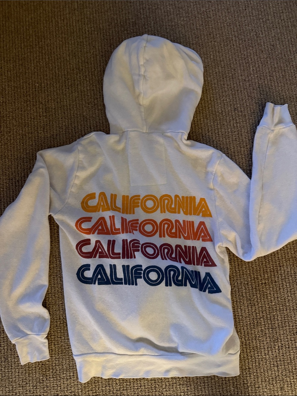 White Aviator Nation California Graphic Hoodie